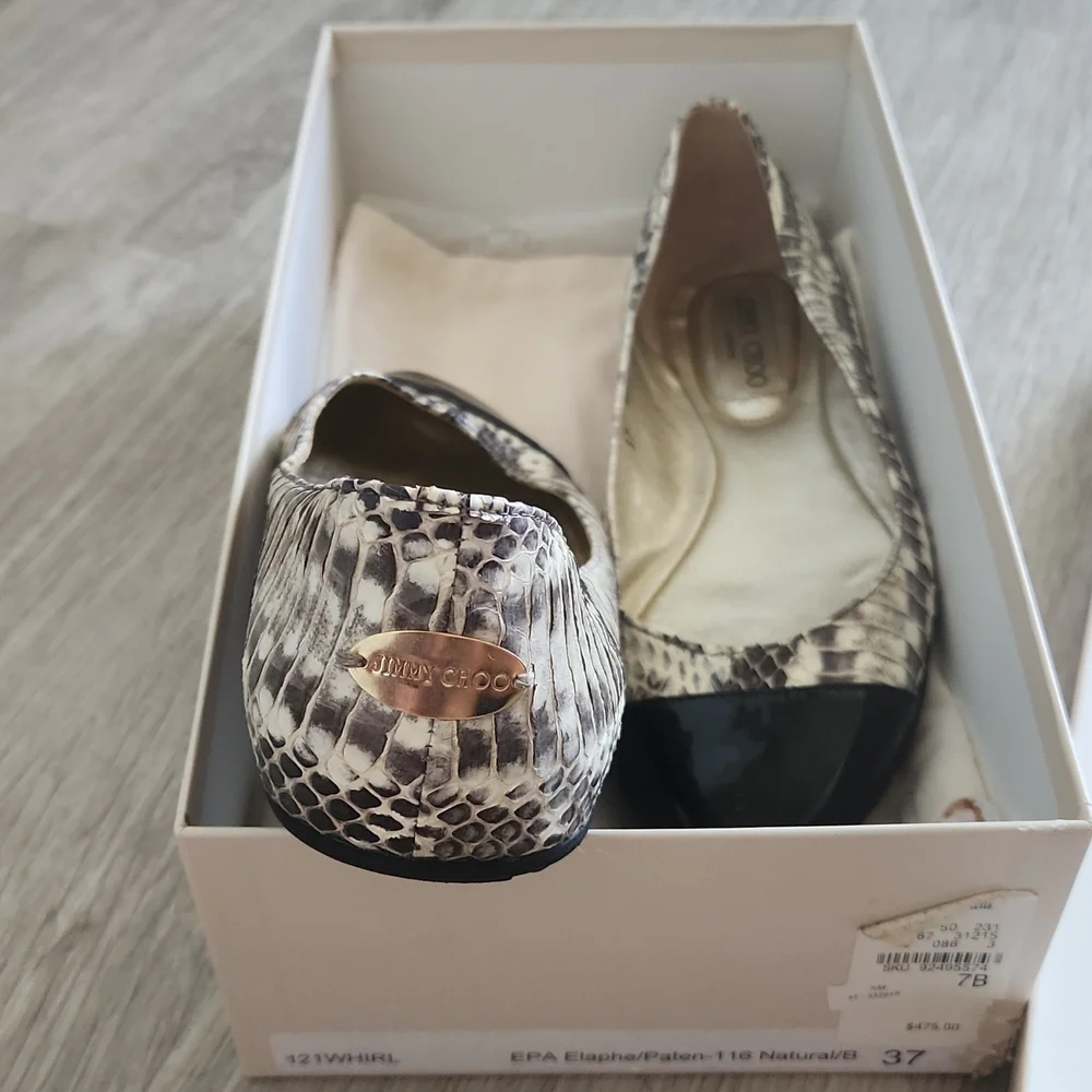 Jimmy choo- snake skin flats - Picture 4 of 4